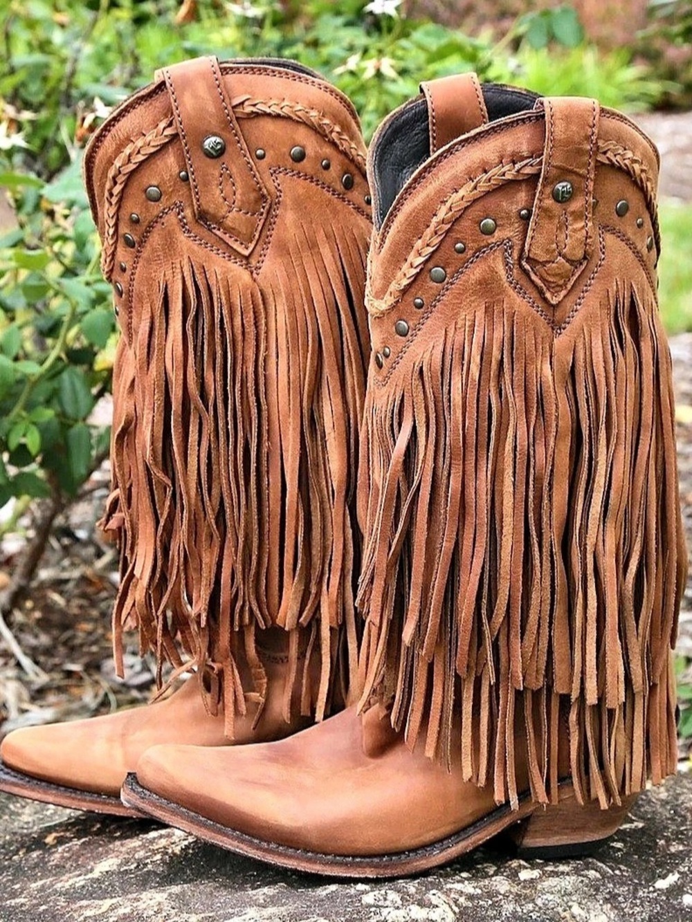 Liberty Black Vegas Fringe Cowboy Boots size 8